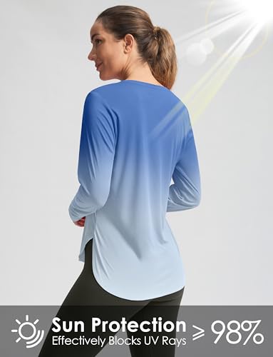 Image of Women's Sun Shirts UPF 50+ Long Sleeve UV Protection Shirt Lightweight Quick Dry Workout Hiking Tops for Women