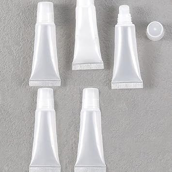 Empty Lip Gloss Tubes Balm Travel Toothpaste Containers Refillable Small Squeeze Bottles 10 ml 5 Pack