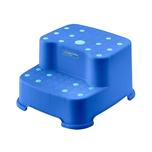 Escadinha Infantil com 2 Degraus Up N Down Azul Multikids Baby BB1004
