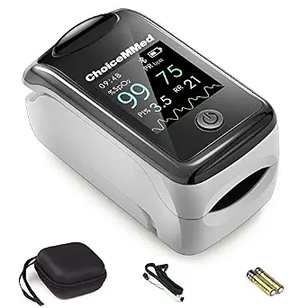 ChoiceMMed Bluetooth Finger Pulse Oximeter with Respiration Count