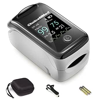 ChoiceMMed Bluetooth Finger Pulse Oximeter with Respiration Monitoring