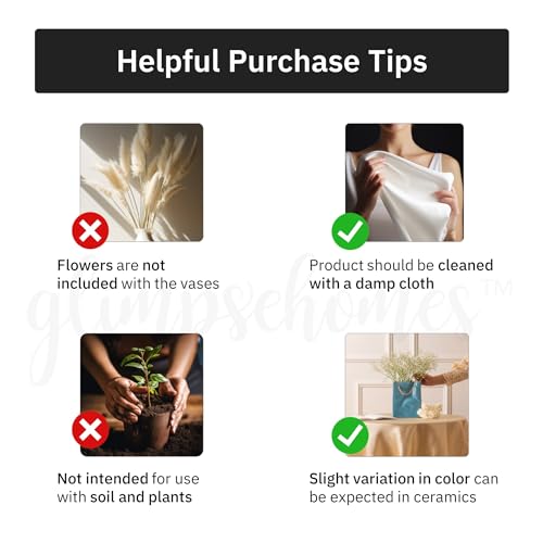 Image of Glimpse Homes Crinkled Paper Bag Vase | Ceramic Flower Vase | Living Room Decor | 8 inch (Korean Blue)