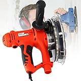 👨‍🏭 【ERGONÓMICA】 La lijadora de pared para pintar es conveniente para lijar paneles de yeso con mangos engrosados, antideslizantes y aislados. Las asas ergonómicas se ajustan cómodamente. Lijadora de paredes fácil de operar sin laboriosa.