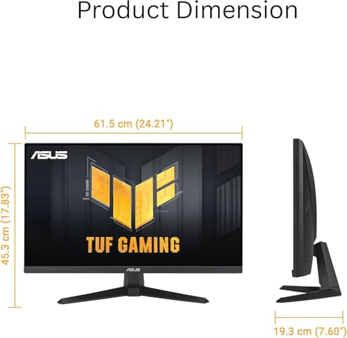 ASUS TUF Gaming VG279QE5A Moniteur de Jeu – 27", Full HD (1920 x 1080), overclocking à 146 Hz (au-Dessus de 144 Hz), IPS, synchronisation ELMB, MPRT 1 ms, Haut-Parleur stéréo, Overdrive Variable