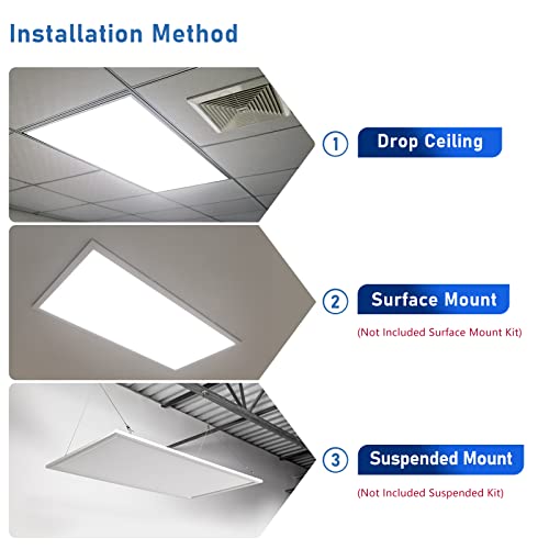 Cycevsun 2X4 Led Flat Panel Light Drop Ceiling, 3000K 4000K 5000K Selectable, 0-10V Dimmable, 30W 40W 50W Options, 100-277V, Etl, 4 Pack #TOP5