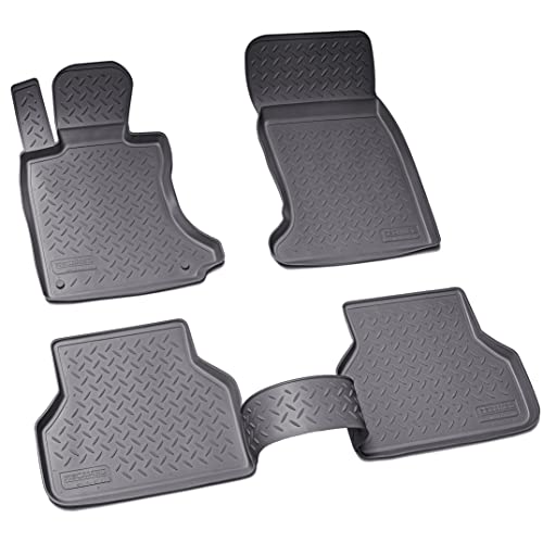 Tapis de sol en caoutchouc BMW Série 5 E60 E61 anti-glissement avec bordure de rétention d'eau