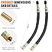 2pcs Valve Stem Extenders, Flexible Tire Valve Extender and Tire Valve Extension, Universal Valve Extender for RV, Truck, Car, Motorcycle, Bike, Works as a Presta Valve Extender