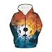 Yuolagixn Plus Size Hoodies for Boys all Outfits for Kids Long Sleeve V Neck Fall Jackets Tops with Pockets Breathable Sporty Outfits, Soccer Football