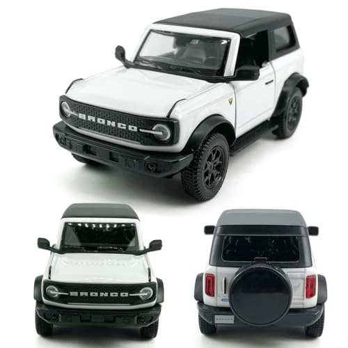 Auto modelo Bronco 1:36 blanco con puertas abatibles miniatura 3