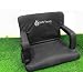 SoftTouch Extra Wide Stadium Seats for Bleachers | Stadium chairs for bleachers with back support | Bleacher seats with backs and cushion … (Black)