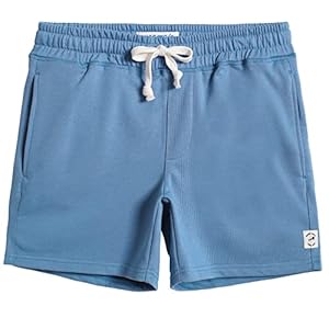 MaaMgic Mens Athletic Gym Shorts 5.5″ Elastic Waist Casual Sweat Shorts Men Pocket Pajama Jogger Workout Short Sweatpants