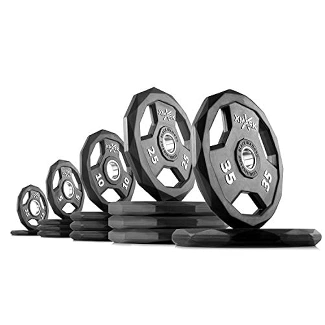 XMARK BLACK DIAMOND Olympic Weight Plates, Barbell Weights