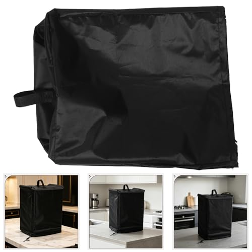 Operitacx Protection Étanche Anti-poussière avec Poignée Housse Résistante aux Éclaboussures et UV pour Appareils de Cuisine Plan de Travail Couvre-extracteur de Jus Noir – vue 8
