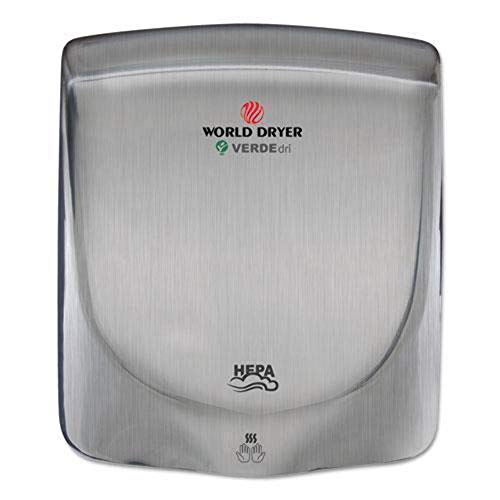 World Dryer Q-973A VERDEdri Commericial Hi-Speed Quick-Dry Surface-Mounted ADA Compliant Hand Dryer, Stainless Steel Cover Brushed, Universal Voltage 110-240V - Thumbnail 5