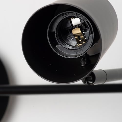 Aplique de pared negro E27 Alpinaluz con brazo extensible y cabezal giratorio 5