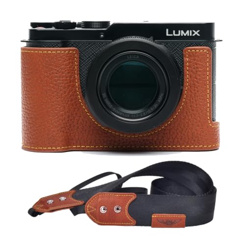 TP Original �Ή� Panasonic Lumix L10 ��p �n���h���C�h+R�J�����X�g���b�v �{�v �{�f�B�P�[�X �n�[�t�J�����P�[�X �o�b�O �J�o�[ �d�r�����֗� ��ʊJ�� ���� ��p�Ή��J�����J�o�[ (�u���E��)