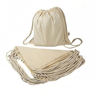 10 x Bolsa Mochila Algodón Natural Con Cordones Tamaño 39 x 35 Centimetros | Ya disponible en tu tienda friki favorita! En mundofriki.es!