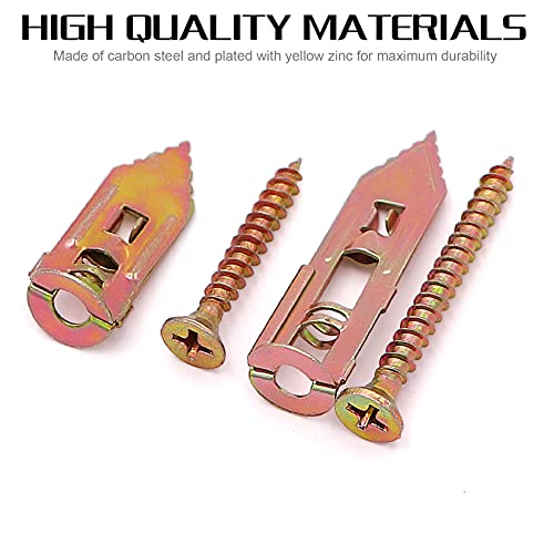 Taigoehua 200pcs Zinc Plated Steel Self-Drilling Anchors, （0.47×1.18inch）100pcs / (0.47×1.58inch）100pcs,Steel Self-Drilling Anchors with Zinc Plated Screws - Thumbnail 5