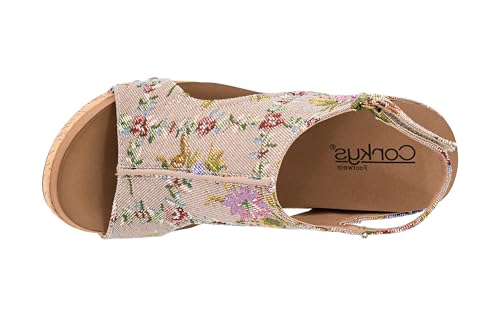 Image of Corkys Footwear Womens Carley Wedges, Featuring Corkys EVA Foam Cushioned Insoles, A 2.5 Inch Heel, Lightweight For All Day Wear, And Hook And Loop Closure