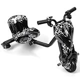 balurukt Drift Trike,Electric Tricycle for Kids,Ride-On Kids Tricycle with Adjustable Seat,Big Wheel Drifting Tricycle for Ages Adjustable Seat,Kid Ride on Tricycles for Boys Girls,Fast Arrival Black