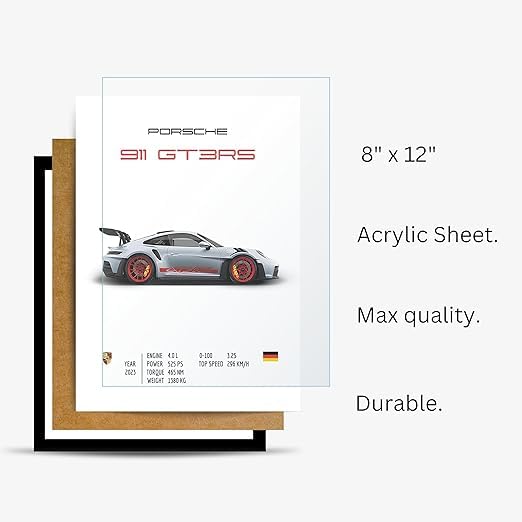 Image of Porsche 911 Turbo S Wall Poster Frames | Aesthetic A4 Poster Frames For Home, Living Room, Bedroom and Office | Wall Frames Artworks | Hanging Theme Posters