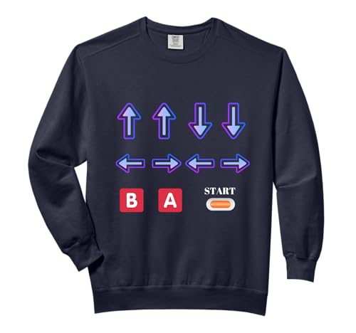 The Cheat Code (UP UP DOWN DOWN LEFT RIGHT LEFT RIGHT B A) Comfort Colors Adult Sweatshirt