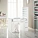 BarberPub Manicure Table with Drawers, Storage Shelves Spa Beauty Salon Station Nail Desk 2673, 45*60*19 inch (White)
