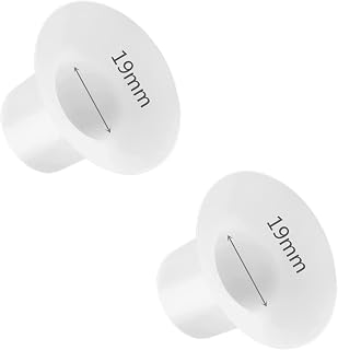 Flange Inserts 19mm 2pcs Breast Pump Parts Replacement Compatible with Spectra Motif Luna Medela 24/25mm Pump Optimize Milk Flow