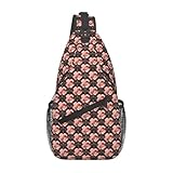 JBYJBX Mochila cruzada en el pecho con estampado de fondos de oro rosa, mochila cruzada para viajes, senderismo, viajes diarios