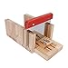 1000ml Soap Mould Set Cake Bread Cutter DIY Soap Making Kit with Oak Box, Stainless Steel Cutter and Silicone Mold, Easy to Use for Homemade Soap and Baking