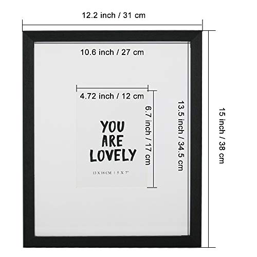 Graduatepro 11X14 Graduation Signature Board Picture Frame With 5X7 Mat For Wedding Birthday Guest Book Signing, Black With White Mat #TOP4