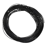 EXQUIMEUBLE PE Hohlrattan Rundband Schwarz Kunststoff Flechtmaterial Strapazierfähig UV Beständig Für DIY Korbflechten Möbelreparatur Gartenmöbel Ersatzteile Polyrattan Reparatur