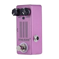COMPACT DESIGN: Mini-sized spring reverb pedal that fits efficiently on any pedalboard while delivering professional-grade reverb effects for electric guitar SOUND CONTROL: Features adjustable dwell and mix potentiometers to precisely blend dry and w...