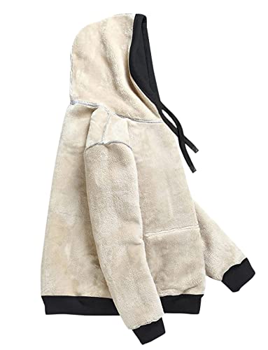 Haellun Womens Casual Winter Warm Fleece Sherpa Lined Pullover Hooded Sweatshirt (Black, X-Large) #TOP4