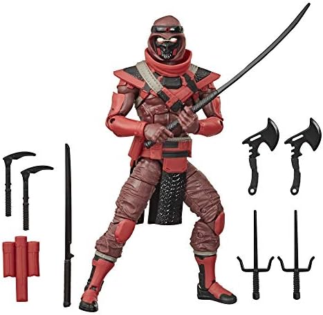Hasbro G.I. Joe Classified Series Red Ninja Action Figure 08 Collectible Premium Toy with Multiple Accessories 6-Inch Scale with Custom Package Art