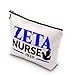 WCGXKO ZPB Sorority Gift ZBP Nurse Gift 1920 Zeta Greek Gift Finer Women Zipper Makeup Bag for RN, CNA, NP, BSN, LPN (Nurse Zeta)