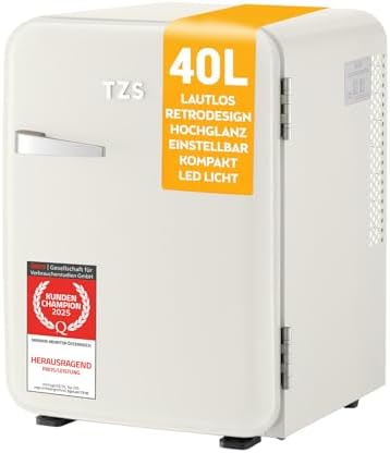 TZS First Austria - Retro Mini Kühlschrank 40L lautlos - Kleiner ...