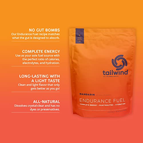 Tailwind Nutrition Endurance Fuel Mandarin Orange 50 Servings, Hydration Drink Mix With Electrolytes And Calories, Non-Gmo, Free Of Soy, Dairy, And Gluten, Vegan Friendly #TOP1