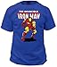 Men's Marvel Comics Iron Man Invincible Blue T-shirt X-Large