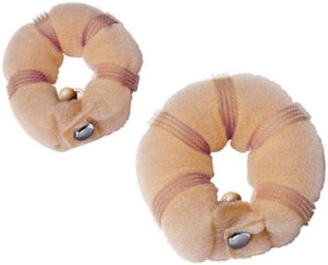 Original Hot Buns Hair Bun SET - 1 Large & 1 Small SET - Color: Light (For Blond, Light Brown Hair)