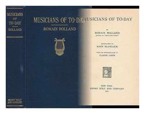 Musicians of to-day, (The Musician's bookshelf) [French] B000857EK6 Book Cover