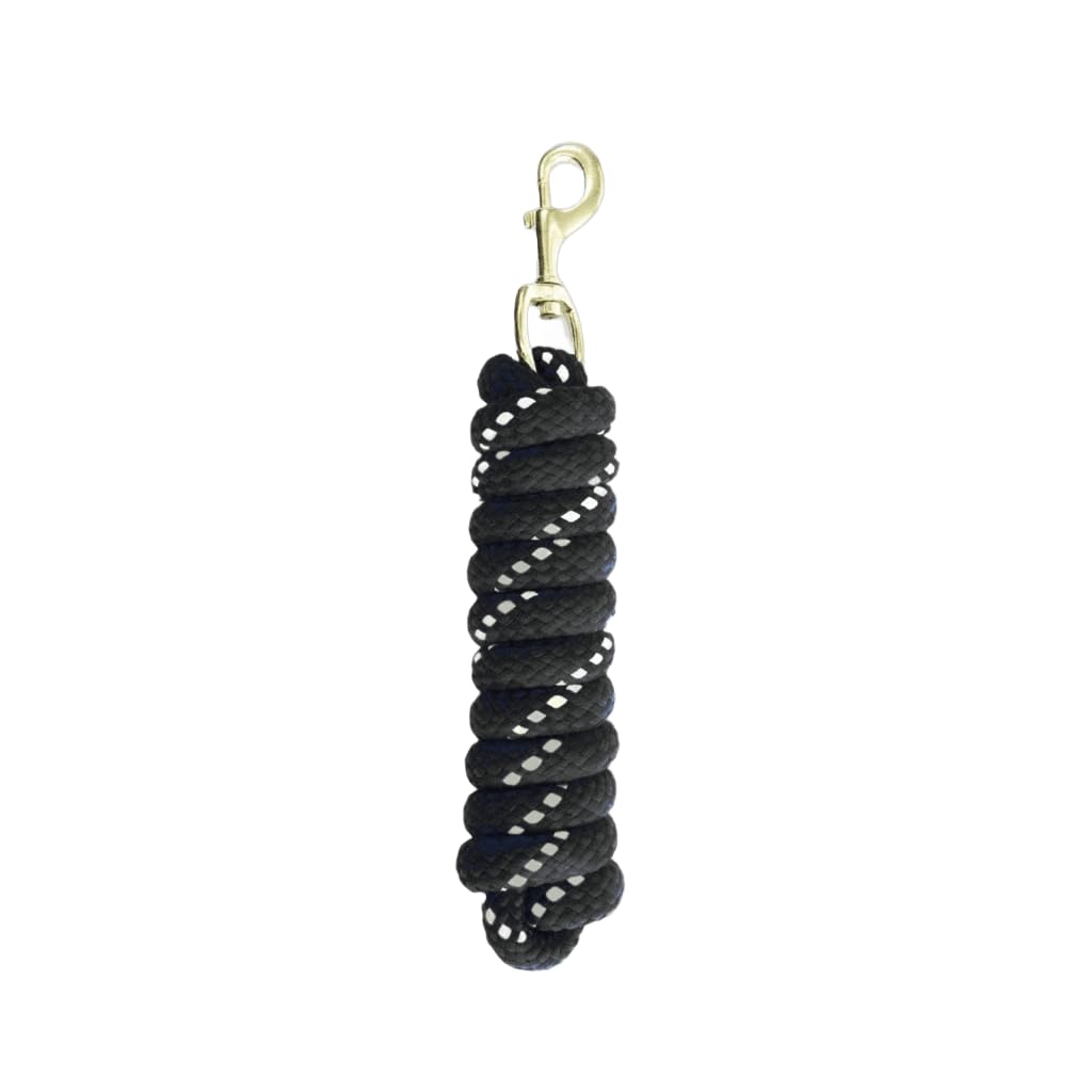 7ft Cotton Double Braided Leadrope Black