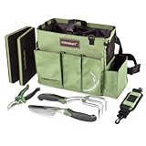 Garden Set Birthday Gifts for Mom. Wearable Garden Tool Set with Knee Pad & Garden Tools. Ideal Gran