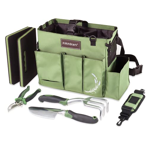Garden Set Birthday Gifts For Mom. Wearable Garden Tool Set With Knee Pad & Garden Tools. Ideal Grandma Gifts & Mom Gifts. Gift Box Includes Garden Caddy, Tools & Kneeling Mat Birthday Gifts (Green) #TOP5