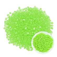 M METERXITY 3000-Pack Glow in The Dark Rocks, 0.31"-0.43" Resin Outdoor Garden Decorations Luminous Pebbles Stones for Garden Plants/Aquarium/Backyard Path, Aquarium Gravel [Green]