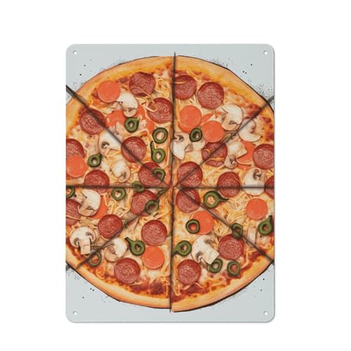 Décoration murale I Love Pizza en métal BVNMT pour créer une ambiance italienne en cuisine