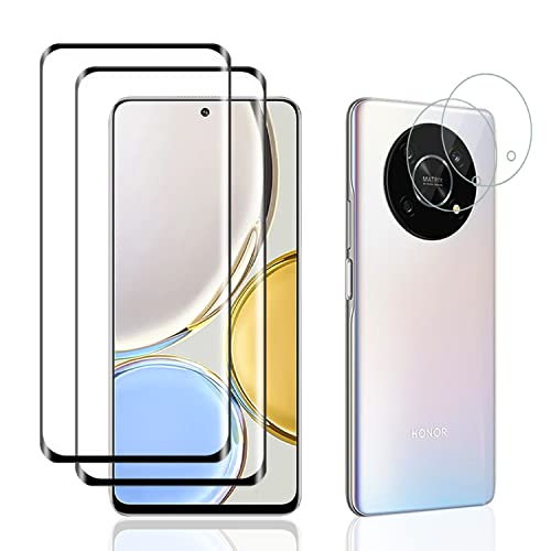 AiMok [4 pièces Verre Trempé Compatible avec Honor Magic 4 Lite 5G, Caméra Lens Verre Trempé [3D Couverture Complète] [9H Dureté ] [Haut Définition] Protecteur D'écran pour Honor Magic 4 Lite 5G Cover