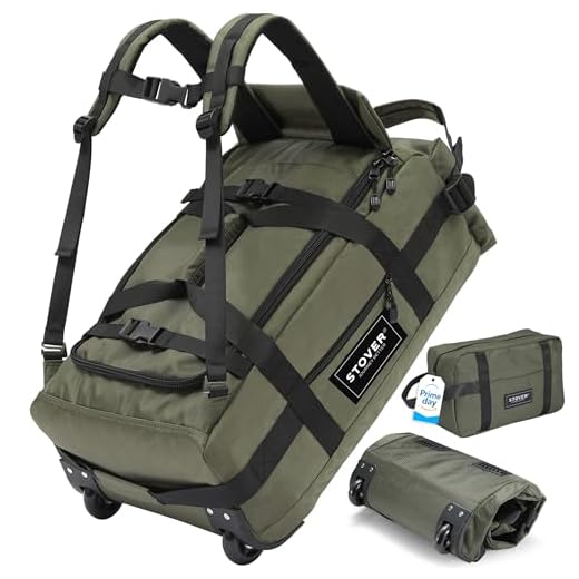 STOVER 45L Carry-On Rolling Duffel Bag