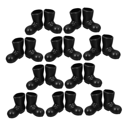 JOINPAYA 20pcs Miniature Santa Boots Dollhouse Shoes Models Christmas Holiday Accessories Tiny Santa Claus Figurines Table Centerpiece Decoration for Diy Craft Project
