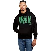 Marvel Hombre Hulk Text Capucha Not Applicable, Negro (Black